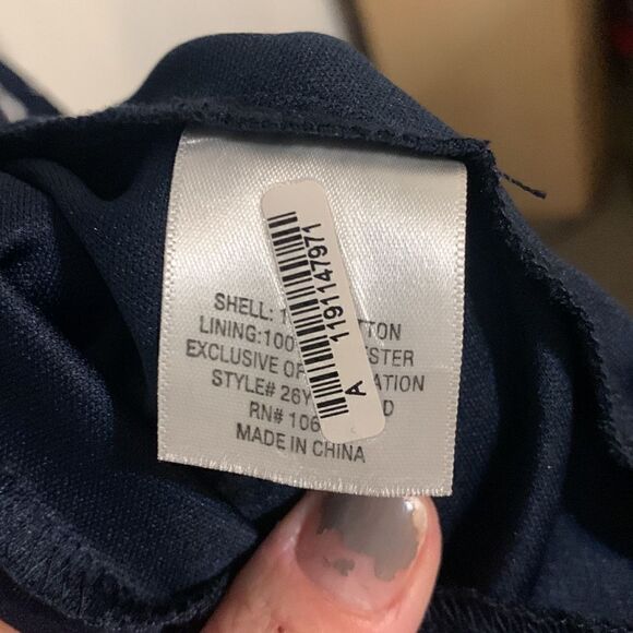 Francesca’s GUC navy blue and white embroidered low cut dress Size XS - Picture 4 of 6